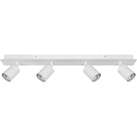 Lámpara de techo metal blanco 4 pantallas de luz luces ajustables diseño industrial moderno Tigris