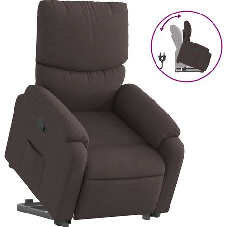 Maison Exclusive - Relaxsessel mit Aufstehhilfe Dunkelbraun Stoff