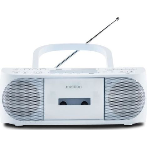 Radio CD K7 - MEDION - FM - 2x3W RMS - Bleu (1/5)