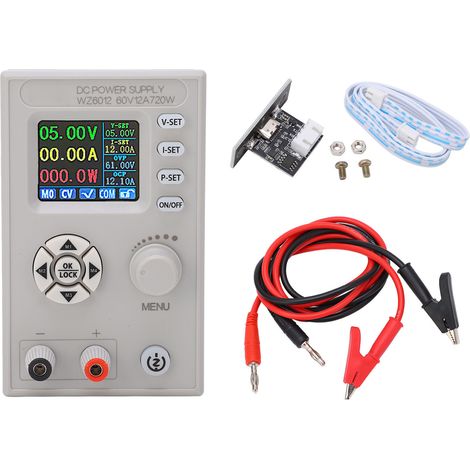 Module d'alimentation stabilisé cc, bobine de cuivre rouge, régulation de tension réglable, 60V, 12a, 720W (1/5)