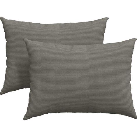 Maison Exclusive - Sofakissen 2 Stück Hellgrau 70 x 50 cm Cordsto