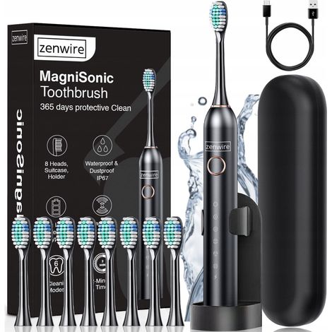 Brosse à dents électrique magnétique sonique Zenwire 506 pour enfants et adultes
