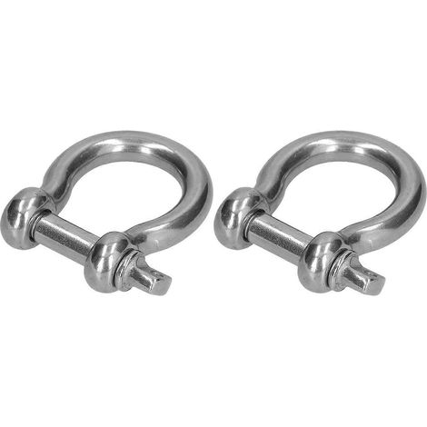 Manille d'ancrage à vis, en forme d'arc, en acier inoxydable 304, connecteur pour chaîne et câble métallique, équipement de levage, 2 pièces, M1
