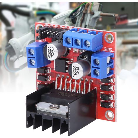 Module de commande de moteur L298N, pont en H double, compatible avec les moteurs pas à pas et les robots de voiture intelligente. (1/5)