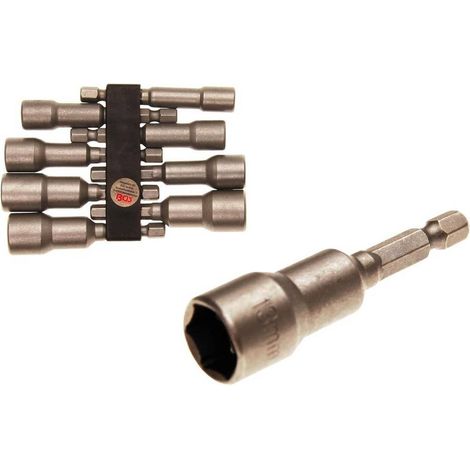Jeu de Douilles à Choc et Aimanté 6,3 mm (1/4) 6-13 mm - 8 pcs - Acier Résistant et Pratique, Cliquet 1/4 - D-Work