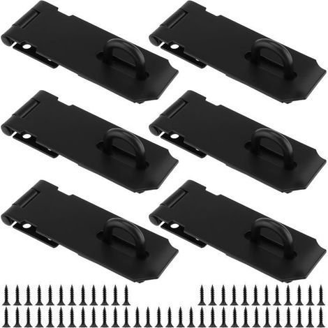 Lot de 6 loquets de porte d'abri de jardin, loquet de porte robuste avec vis,loquet d'agrafe en acier inoxydable pour abri de jardin (1/4)