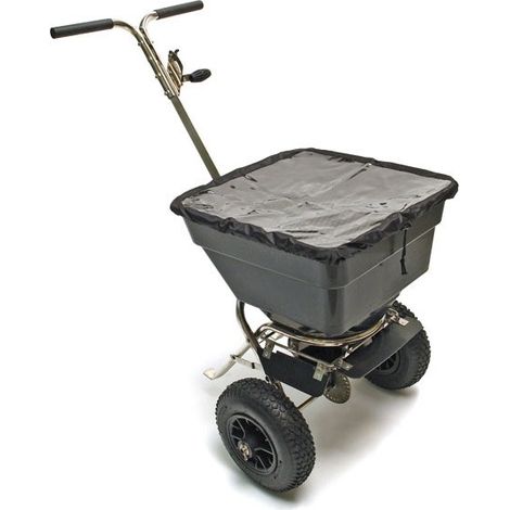 Edelstahl Streuhandwagen Streuwagen Streuer Salz Saatgut Dünger 55 Liter (1/5)