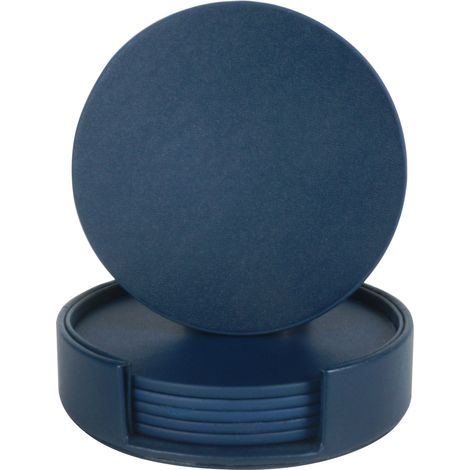 Dessous de verre en cuir pour protéger les tables et les bureaux des taches. Dessous de verre en cuir durable et antidérapant. Convient aux surfaces courantes. (1/5)