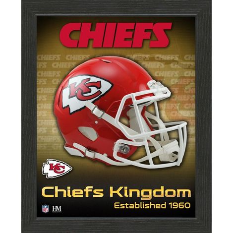 Logo du cadre de casque NFL des Chiefs de Kansas City, image 28x23cm