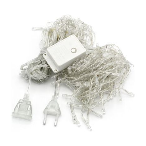 Guirlande LED Noël Lumineuse RideauLeds Noël Rideau Lumineux Decoration Fenêtre, Noël Mariage Anniversaire Maison Patio （ 3.5m 96 lampe） (1/5)