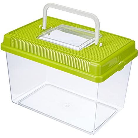 Ferplast GEO Contenitore per piccoli animali, pesci, tartarughe e insetti. Variante MEDIUM - Misure: 23.2 x 15.3 x h 16.6 cm - 2.5 L - Verde chiaro