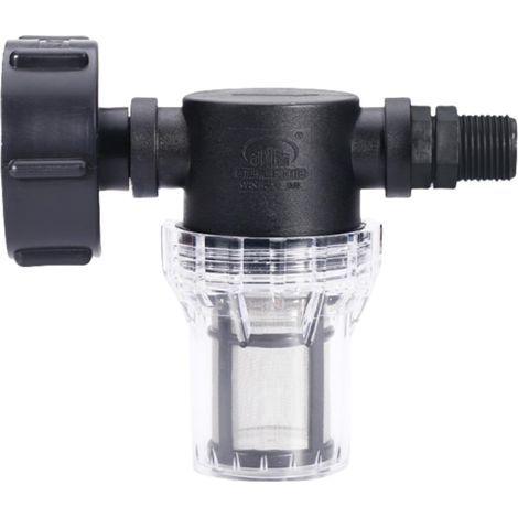 Wasserhahnanschluss für 1000-Liter-Tank, S60x6-Adapter mit integriertem Filter, 1/2"-Gartenschlauchanschluss für Regenwassersammelanlage (1/5)