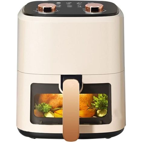 Friteuse à air Visual entièrement automatique multifonctionnelle sans fumée grande capacité (norme européenne 220V) visual 5,5L (1/4)