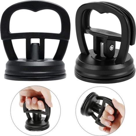 2 Pièces Ventouse Universelle Extracteur Poignée pour Voiture Démontage Réparation Verre Tuiles Miroirs Granit Objets Mobiles Noir (1/4)