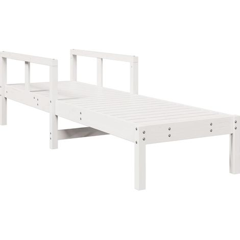 Maison Exclusive - Lettino Prendisole Bianco 199,5x62x55 cm Legno Massello di Pino