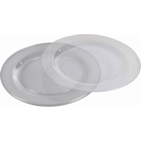 Set de 6 assiettes argent paillete