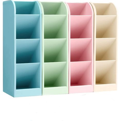 Bureau Organizer - Boîte de Rangement pour Stylos avec 4 Compartiments - Pour Bureau Maison Bureau Professionnel - Lot de 4
