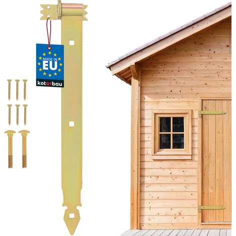 KOTARBAU® Cerniera a fascia 500 mm in acciaio zincato oro per porte da garage, persiane e gazebo