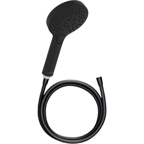 Pommeau de douche JACOB DELAFON Metro 3 jets noir + flexible