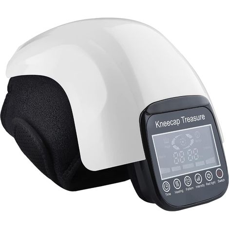 Masseur de genou sans fil avec soulagement de la douleur par la chaleur Électrique sans fil Vibration Joint Thérapie physique Masseur de genou Genouillère avec câble USB rechargeable (1/5)