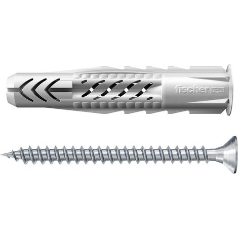 Fischer 25x Universaldübel UX 6 x 50 R S/20 mit Rand und Schraube - 94759 (1/5)