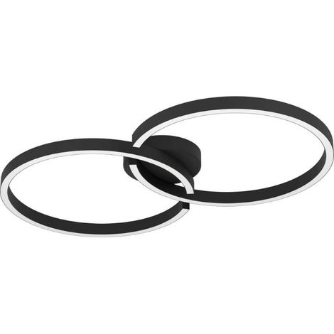 LED PLADIER AMANDOLO Aluminium, acier en plastique noir blanc 19,5W 2700-6500K L: 67,5 cm B: 38 cm H: 6,5 cm (1/3)