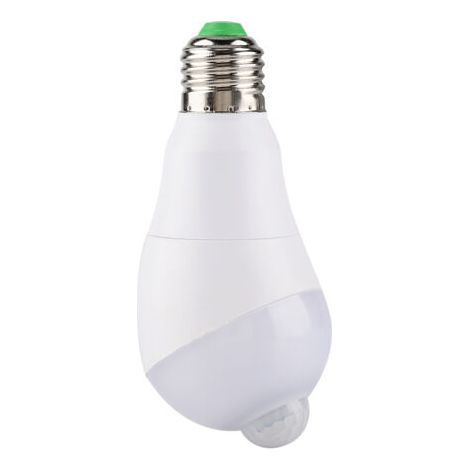 LED Bulb Lamp with Motion Sensor, 350° Rotatable Sensing Head for Hallway E27 (Cool White, 7W) (1/5)