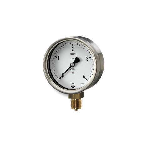 Manomètre Fig. 2607(9) 1/2" 100 mm de diamètre 0-1,6 bar Raccordement en bas
