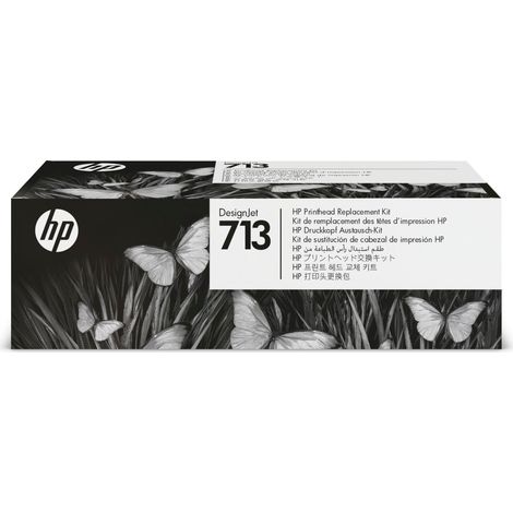 Kit de remplacement de tête d'impression HP 713 (3ED58A), noir, cyan, magenta, jaune (1/4)