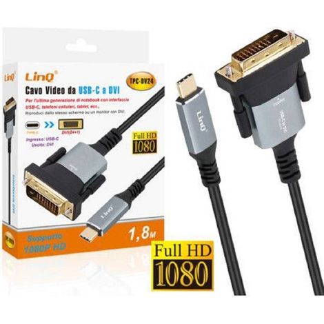 Trade Shop - TYP-C USB-TYP C A DVI FULL HD 1080P 1,8 MT TPC-DV24 - (1/5)