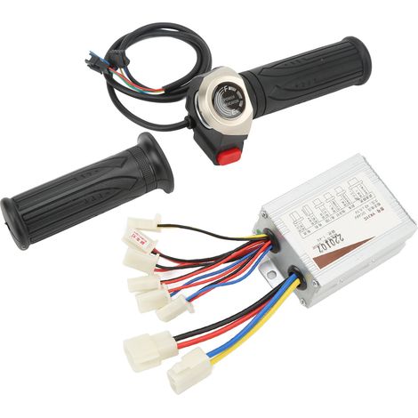 Contrôleur de balais de moteur, variateur de vitesse, poignée d'accélérateur rotative, guidon 48 V 500 W pour vélo électrique (1/5)