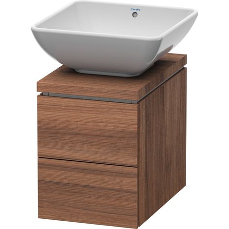 Duravit L-Cube Mueble para consola, ancho 320mm, profundidad 477mm, 2 cajones, color: Nogal natural decorado - LC681807979 (1/5)