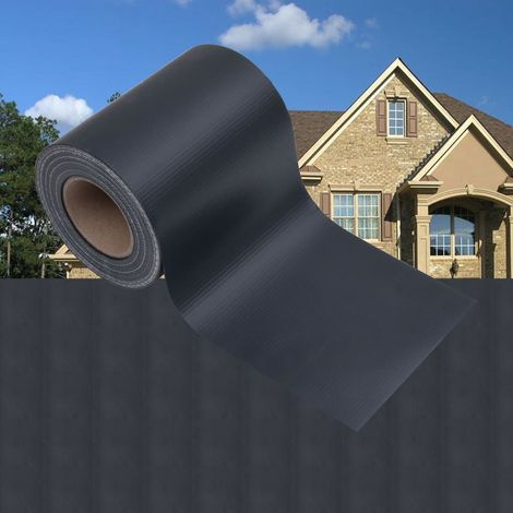Écran d'intimité de jardin PVC 35x0,19 m Gris foncé mat (1/5)