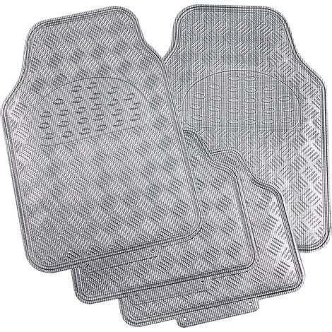 Woltu – Tapis de voiture universel en PVC antidérapant – Taille avant 68x45 cm, arrière 45x42 cm – Facile à nettoyer et à ranger (1/5)