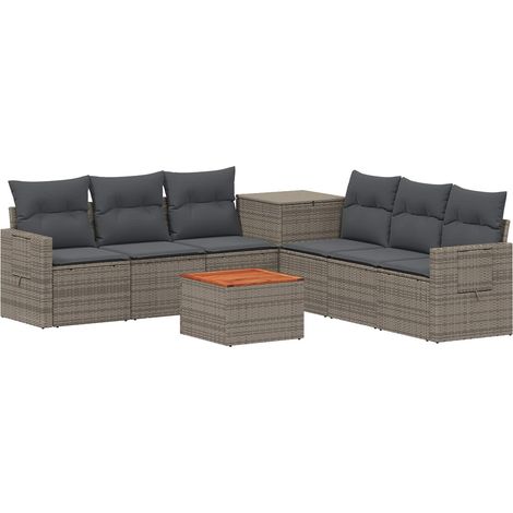 Sofa Set 8 stk. Grau und Dunkelgrau 55 x 55 x 37 cm vidaXL (1/5)