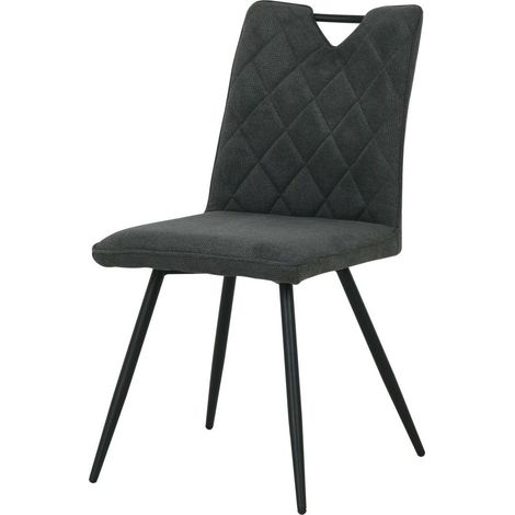 Silla tapizada color grafito dahlia (1/5)