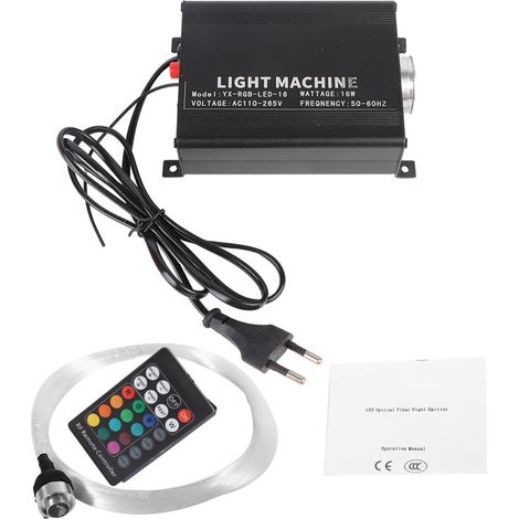 16W RGBW Glasfaser-Deckendekorationsset mit Lichtmotor, Kabeln und Fernbedienung (1/5)