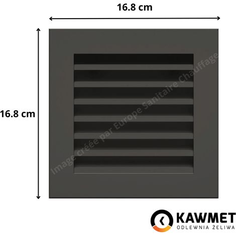 Grille de ventilation 17x17 Hide KAWMET - Couleur Noir