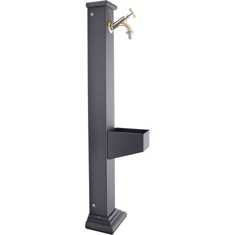 Fontaine colonne Sparta avec baignoire pour la maison et le jardin avec robinet en laiton finition de votre choix : poli (1/3)