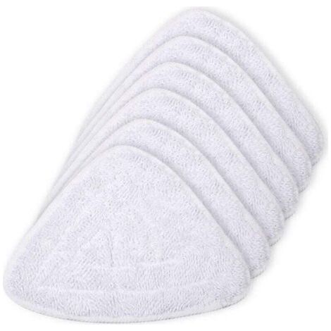 Lot de 6 Lingettes de Rechange pour Nettoyeur Vapeur Hot Spray Blanc (1/4)