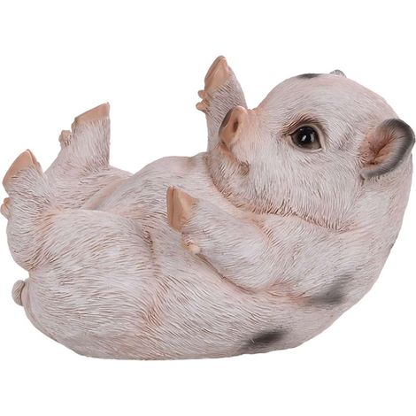 Esschert Design Ferkel liegend mit Punkten aus Polyresin