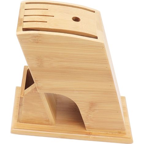 Porte-couteaux de cuisine, bloc de bambou, support de rangement pour couteaux de cuisine à la maison (1/5)