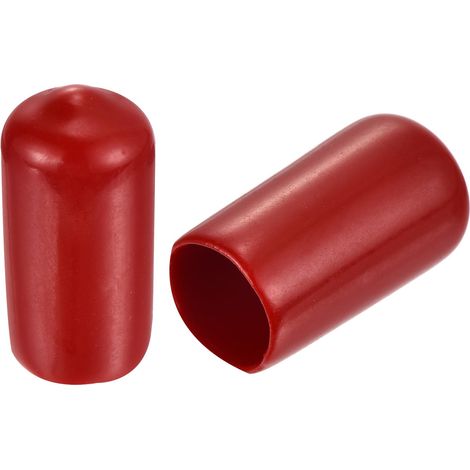 50pcs Embouts en Caoutchouc, 10 mm ID Vis Filetage Protecteur en PVC pour Vis Embouts de Protection Flexible pour Tube Métallique, Câbles, Fils, Écrou et Cache Boulon, Bordeaux (1/5)