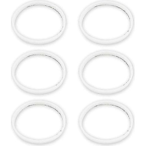 Set mit 6 weißen Gummi-O-Ringen, Ersatzdichtungen, kompatibel mit den Mixbehältern des Ninja Juicers. (1/5)