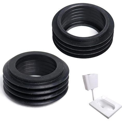 Raccord de Tuyau de Chasse d'Eau en Caoutchouc - Manchon pour Réservoir de Chasse Encastré - Étanchéité Fiable pour WC, Diamètre Intérieur 36-45 mm, Diamètre Extérieur 60 mm, Hauteur 25 mm (1/5)