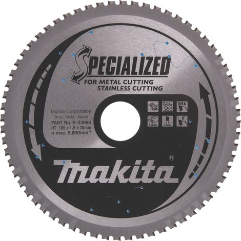 MAKITA B-33984 Specialized Metal / Inox 185mm x 30mm x 64T