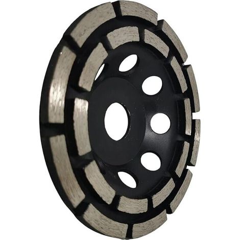 Disque Diamant Meuler et Poncer, Meule Abrasive Diamante 125mm x 22,23mm Double Range, pour Poncer Chape, Dalle Bton, Carrelage et Colle Carrelage. (1/4)