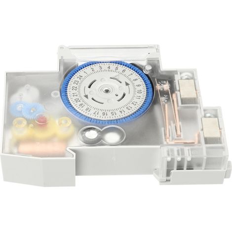 Transparenter mechanischer 24-Stunden-Timer mit Batterie für 220-240V Wechselstromsysteme (1/5)