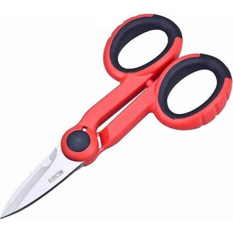 Tijera de electricista 14 cm inox  Rojo (1/4)