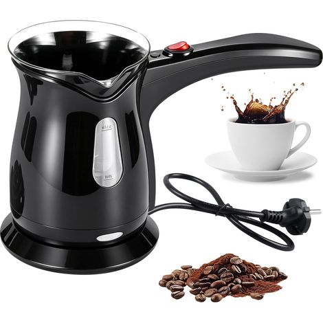 Cafetiere Italienne: 300ml Machine à Café Italienne, Cafetière électrique Avec Poignée Antidérapante Pour Le Bureau, La Maison, Les Voyages (Noir) (1/5)